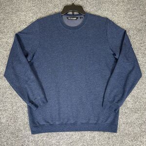 Travis Mathew Sweater Mens Large Navy Blue Crew Neck Pullover Golf Casual Adult